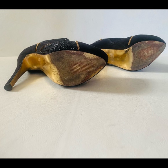 Bebe Everly Rhinestone Zipper platform boots Sz 8 - Picture 6 of 9